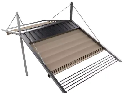 Motorized Pergola 3a stainless steel satin polished 3D model