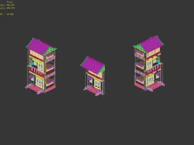 Game Mountain - Architecture - House 01 3D model