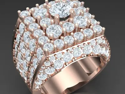 Luxury Men Rings Designs 5MR080 3D print model