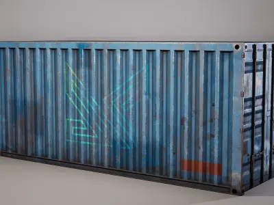 Shipping Container Low-poly 3D model