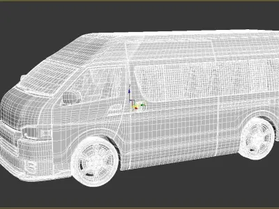 Toyota KDH Low-poly 3D model