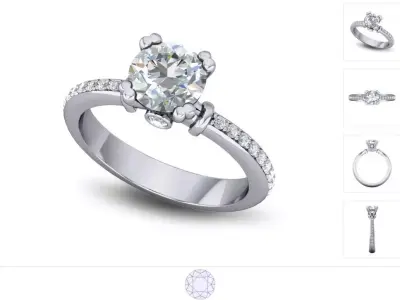 Women ring 3dm stl render detail 3D print model 20