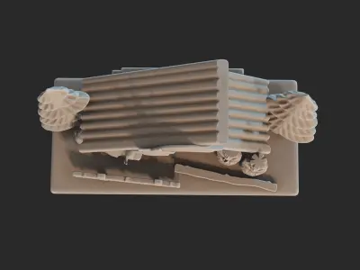 Wooden Nativity Scene 3D model