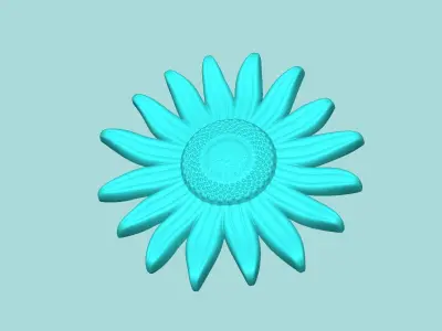 Sunflower 04 - Silicone Mold Maker - Template 3D print model