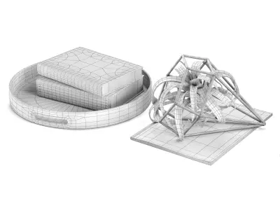 Faux Tillandsia Large Set 3D model