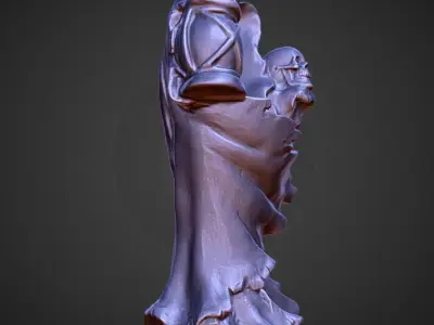 halloween decoration dementor holding skull 3D print model