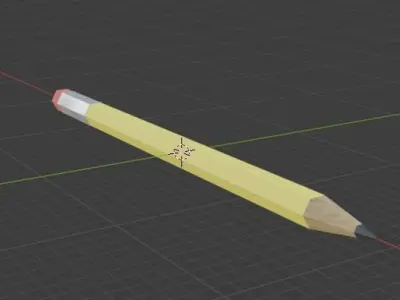 Pencils two on table Free 3D model