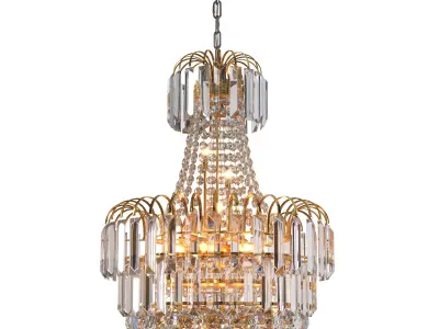 Luxury Crystal Pendant Lamp Chandelier Light Fixture 3D model