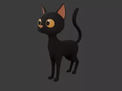 Cat cartoon 03 3D model