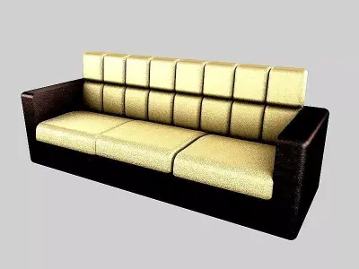 Sofa 7 in gold 3D model