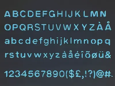 Neon Alphabet  3D model