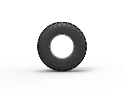 Tire of Uphill Sand Racing Dragster V2 Scale 1 to 25 3D print model