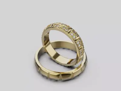 Wedding ring 0081 3D print model