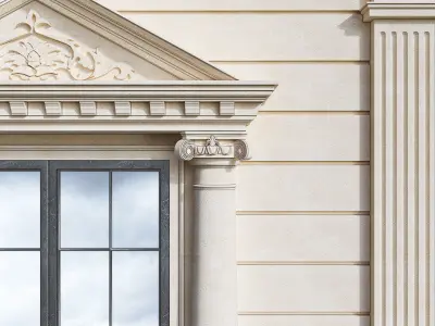 Classic Facade Element Low-poly 3D model purchase