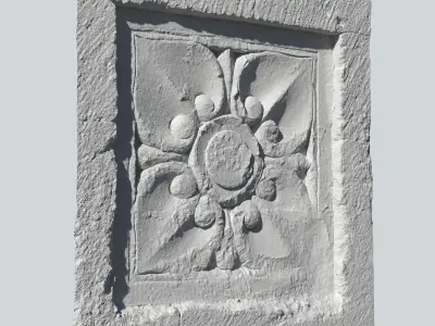 Ultra realistic Decorative plaster Scan 4k HD Low-poly 3D model