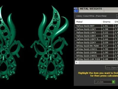 Stylish Stud Diamond Tops 3d Pirntable Model 3D print model