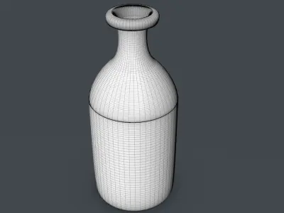 Bottle in weaving 3D model