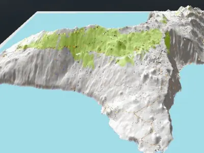 El Hierro Canary Island topo map 3D print  and  3D model