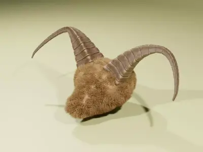 Display Horns Statue 3D model