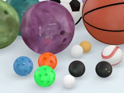 Sport Balls  3D model