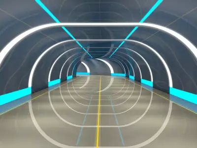 Sci Fi Tunnel 3D model