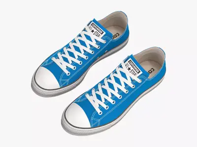 Chuck Taylor All Star Classic Low Top Blue 3D model