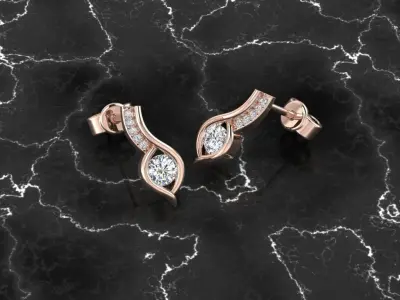 Jewelry Earring 3D print model 17