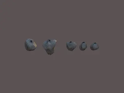 Free rocks pack - Untextured Free low-poly 3D model