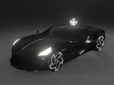 Bugatti la Voiture Noire Low-poly 3D model