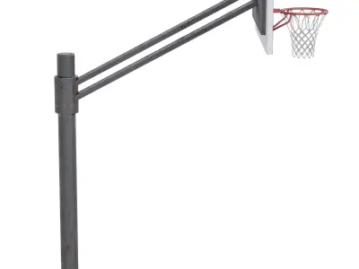 Basketball hoop Low-poly 3D model