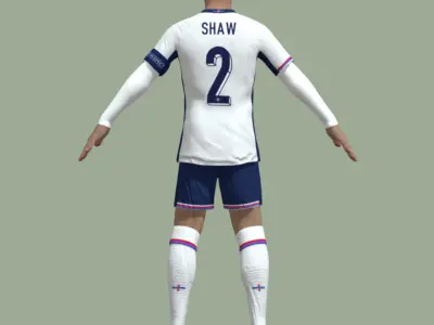 T-Pose Rigged Luke Shaw England Euro 2024 3D model