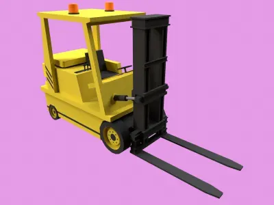 Lowpoly Forklift Low-poly 3D model