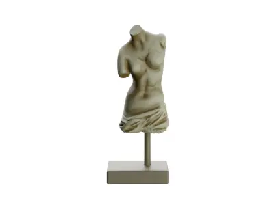 Roman Female Torso Statue 3D model