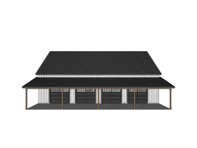 Barndominium House 082 -Archimple LLC Low-poly 3D model