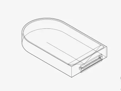 Shower - Soap Dish - Luxury - Feather Low-poly 3D model