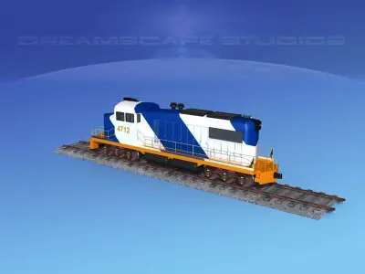 Diesel Locomotive V12 3D model