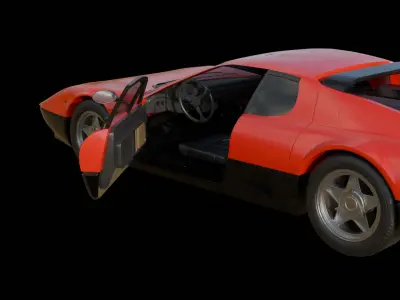 Ferrari 512 BB 1981 Low-poly 3D model