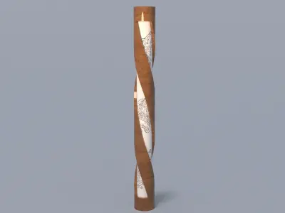 lamp 3D model wolf Low-poly 3D model