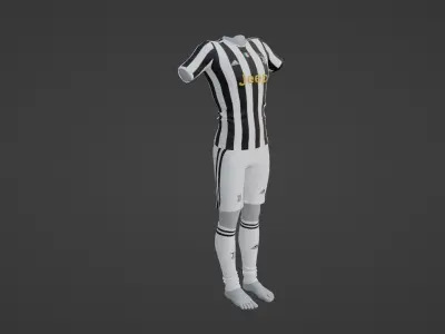 Juventus Sportwear Low-poly 3D model