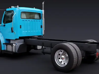 Freightliner M2 106 Day Cab truck Low-poly 3D model