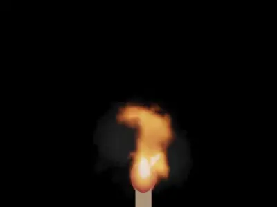 Fire Animation using Blender Eevee Engine 3D model
