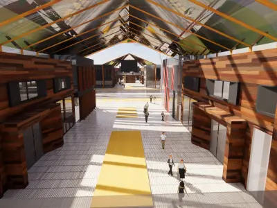 Industrial Heritage Renovation- The Ribbon Path 3D model