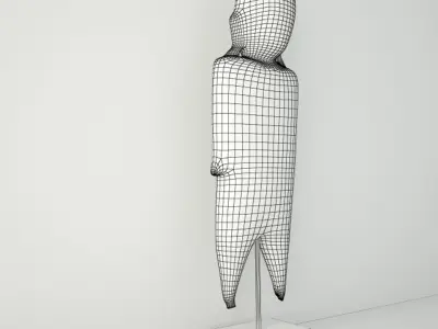 Albesia Wood Buddha Decoration 3D model