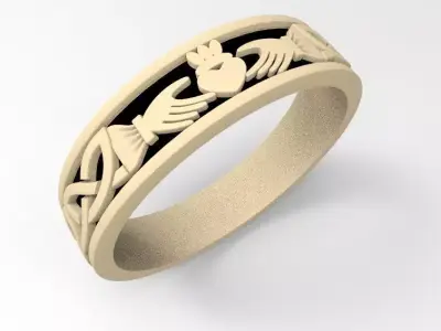 crow ring 3D print model