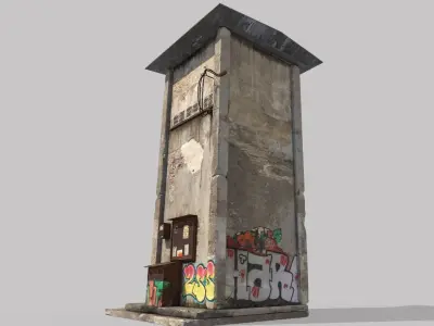 Old Electric Transformer Cabin 3D model