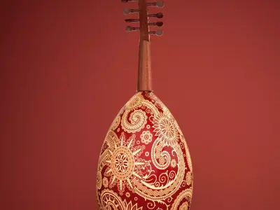 Arabic Oud  instrument 3D model