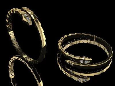 Bvlgari Snake Serpenti Bracelet 3D print model