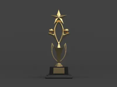 Gold Trophy Cup 3D model