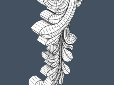 Decorative Scroll 3D model purchase