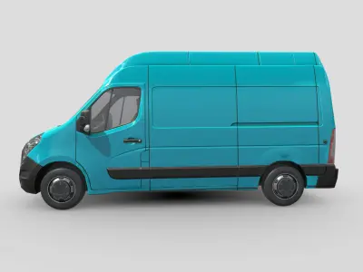 Renault Master 2017 L2H3 Van Low-poly 3D model